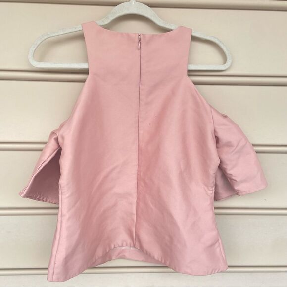 PS The Label Pink Cold Shoulder Structured Cotton Blend Top Small - Picture 5 of 8